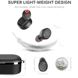 TOZO T10 Bluetooth 5.0 Wireless Earbuds with 【Wireless Charging Case】 IPX8 Waterproof TWS Stereo Headphones in-Ear Built-in Mic Headset Black