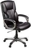 AmazonBasics High-Back Executive Swivel Office Computer Desk Chair - Black with Pewter Finish