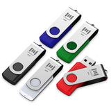 5 X MOSDART 8GB USB2.0 Flash Drive Swivel Bulk Thumb Drives Memory Sticks Jump Drive Zip Drive