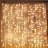 300 LED Window Curtain String Light Wedding Party Home Garden Decorations