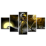 5Pcs Halloween Skull Wall Art Painting Home Living Room Office Decor Pumpkin Halloween