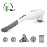 RENPHO Rechargeable Hand Held Deep Tissue Massager for Muscles,Back, Foot, Neck, Shoulder, Leg, Calf Pain Relief - Cordless Electric Percussion-White
