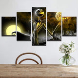 5Pcs Halloween Skull Wall Art Painting Home Living Room Office Decor Pumpkin Halloween