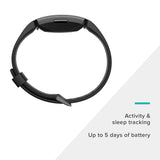 Fitbit Inspire HR Heart Rate & Fitness Tracker, One Size (S & L bands included), 1 Count