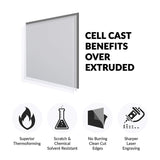 SimbaLux Acrylic Sheet Clear Cast Plexiglass 12” x 12” Square Panel 1/4” Thick (6mm) Transparent Plastic Plexi Glass Board