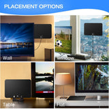 [Upgraded 2019] 1byone Digital Amplified Indoor HD TV Antenna Up to 80 Miles Range