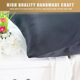 ZIMASILK 100% Mulberry Silk Pillowcase for Hair and Skin,Both Side 19 Momme Silk, 1pc (Queen 20''x30'', Black)