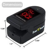 Zacurate Pro Series 500DL Fingertip Pulse Oximeter Blood Oxygen Saturation Monitor with Silicon Cover, Batteries & Lanyard (Royal Black)