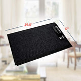 2-Pack Indoor Outdoor Mat for Home, Office, RV, and More, Black Door Mats, 17 by 29.5-inch, black