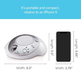 White Noise Sound Machine | Portable Sleep Therapy for Home , Office , Baby & Travel, silver