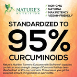 Turmeric Curcumin 95% Standardized Curcuminoids Highest Potency 1950mg with Bioperine for Best Absorption, Made in USA, Best Vegan Joint Pain