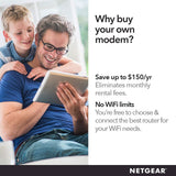 NETGEAR Cable Modem CM1000 - Compatible with all Cable Providers | For Cable Plans Up to 1 Gigabit | DOCSIS 3.1