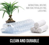 Gorilla Grip Original Patented Bath, Shower, Tub Mat, 35x16, Machine Washable, Antibacterial, BPA, Latex, Phthalate Free, XL Size Bathroom Mats, Blue