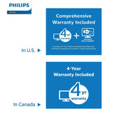 Philips 276E8VJSB 27" Monitor, 4K UHD 3840x2160 IPS, 1 Billion+ Colors, Ultranarrow Borders, Lowblue, Multiview, Dispalyport/2xHDMI 2.0