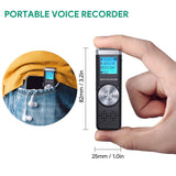 32GB Digital Voice Recorder,TENSAFEE Dictaphone Sound Activated Recorder, Portable Rechargeable HD Audio Recorder
