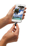 SanDisk iXpand Flash Drive 128GB for iPhone and iPad, Black/Silver, (SDIX30C-128G-GN6NE)