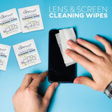 Care Touch Lens Cleaning Wipes, Pre Moistened Cleansing Cloths Great for Eyeglasses, Tablets, Camera Lenses, Screens, Keyboards