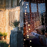 300 LED Window Curtain String Light Wedding Party Home Garden Decorations