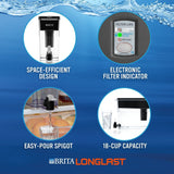 Brita 10060258362609 UltraMax Water Dispenser with 1 Longlast Filter BPA Free, Black, Jet