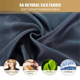 ZIMASILK 100% Mulberry Silk Pillowcase for Hair and Skin,Both Side 19 Momme Silk, 1pc (Queen 20''x30'', Black)