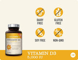 NatureWise Vitamin D3 5,000 IU for Healthy Muscle Function, Bone Health, & Immune Support | Non-GMO in Cold-Pressed Organic Olive Oil