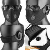 BASE CAMP Dust Breathing Mask Activated Carbon Dustproof Mask with Extra Carbon N99 Filters for Pollen Allergy Woodworking Mowing (Black)