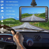 Dash Camera for Cars,hyleton 1080P HD Dual Dash Cam Front and Rear,4" IPS Screen Dashboard Camera Recorder,170°Wide Angle, G-Sensor,WDR, Night Vision