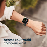 Fitbit Versa 2 Health & Fitness Smartwatch with Heart Rate, Music, Alexa Built-in, Sleep & Swim Tracking, Black/Carbon, One Size S & L Bands Included
