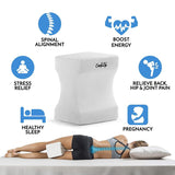ComfiLife Orthopedic Knee Pillow for Sciatica Relief, Back Pain, Leg Pain, Pregnancy, Hip and Joint Pain - Memory Foam Wedge Contour