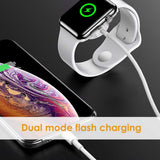WORDIMA Watch Charger Magnetic Cable for iWatch4/3/2/1, 2in1 Wireless Charging Cable Competible with Apple Watch Series 4/3/2/1 and iPhone XR/XS