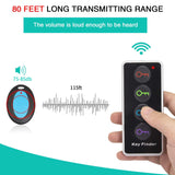 Key Finder, FindKey Wireless Key RF Locator Item Anti-Lost Tag Alarm Reminder Tracker Remote Finder,1 RF Transmitter 4 Receivers,Phone Pets Keychain