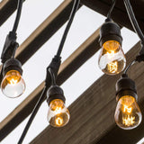 49FT Outdoor String Lights Commercial Grade Weatherproof Yard Lights, 11W Incandescent Bulbs