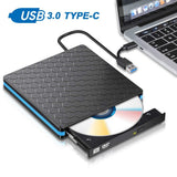 External DVD Drive, M WAY USB 3.0 Type C CD Drive, Dual Port DVD-RW Player, Portable Optical Burner Writer Rewriter, High Speed Data Transfer