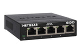 NETGEAR 5-Port Gigabit Ethernet Unmanaged Switch (GS305) - Desktop, Sturdy Metal Fanless Housing