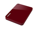 Toshiba Canvio Advance 1TB Portable External Hard Drive USB 3.0, Red (HDTC910XR3AA)