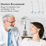Cordless Water Flosser Teeth Cleaner, [NEWEST 2019] High Plus Rechargable Portable Oral Irrigator For Travel, Braces & Bridges Care