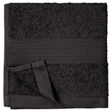 AmazonBasics Fade-Resistant Cotton Washcloths - Pack of 12, Black