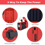 [2019 Upgraded Version] RegeMoudal Emergency Solar Hand Crank Radio, NOAA Weather Radio