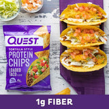 Quest Nutrition Tortilla Style Protein Chips, Loaded Taco, Low Carb, Gluten Free, Baked, 8 Count