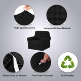 1 Piece Couch Cover Stretch Stylish Furniture Cover/Protector (Chair, Black)