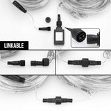 33ft 240 LED Rope Light, Waterproof, Connectable, Low Voltage, Warm White