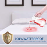 ZAMAT Premium 100% Waterproof Mattress Protector, Breathable & Noiseless Mattress Pad Cover, Fitted 14"-18" Deep, Vinyl Free, Hypoallergenic (Twin)