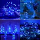 10ft 16 Pack Blue LED String Fairy Lights, 30 LED Waterproof Silver String Wire Lights