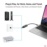 USB-C to Ethernet Adapter, uni USB Thunderbolt 3/Type-C to RJ45 Gigabit Ethernet LAN Network Adapter