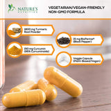 Turmeric Curcumin 95% Standardized Curcuminoids Highest Potency 1950mg with Bioperine for Best Absorption, Made in USA, Best Vegan Joint Pain