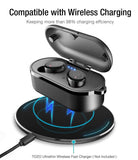 TOZO T10 Bluetooth 5.0 Wireless Earbuds with 【Wireless Charging Case】IPX8 Waterproof TWS Stereo Headphones in-Ear Built-in Mic Headset Premium Sound