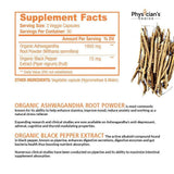 Ashwagandha 1950mg Organic Ashwagandha Root Powder Extract of Black Pepper , Thyroid Support & Adrenal Fatigue Supplements 90 Veggie Capsules