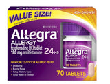 Allegra Adult 24 Hour Allergy Tablets, 70 Tablets, Long-Lasting Fast-Acting Antihistamine