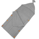 XMWEALTHY Newborn Baby Wrap Swaddle Blanket Knit Sleeping Bag Receiving Blankets Stroller Wrap for Baby(Dark Gray) (0-6 Month)