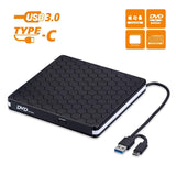 External DVD Drive, Amicool USB 3.0 Type-C CD DVD +/-RW Optical Drive USB C Burner Slim CD/DVD ROM Rewriter Writer Reader Portable for PC